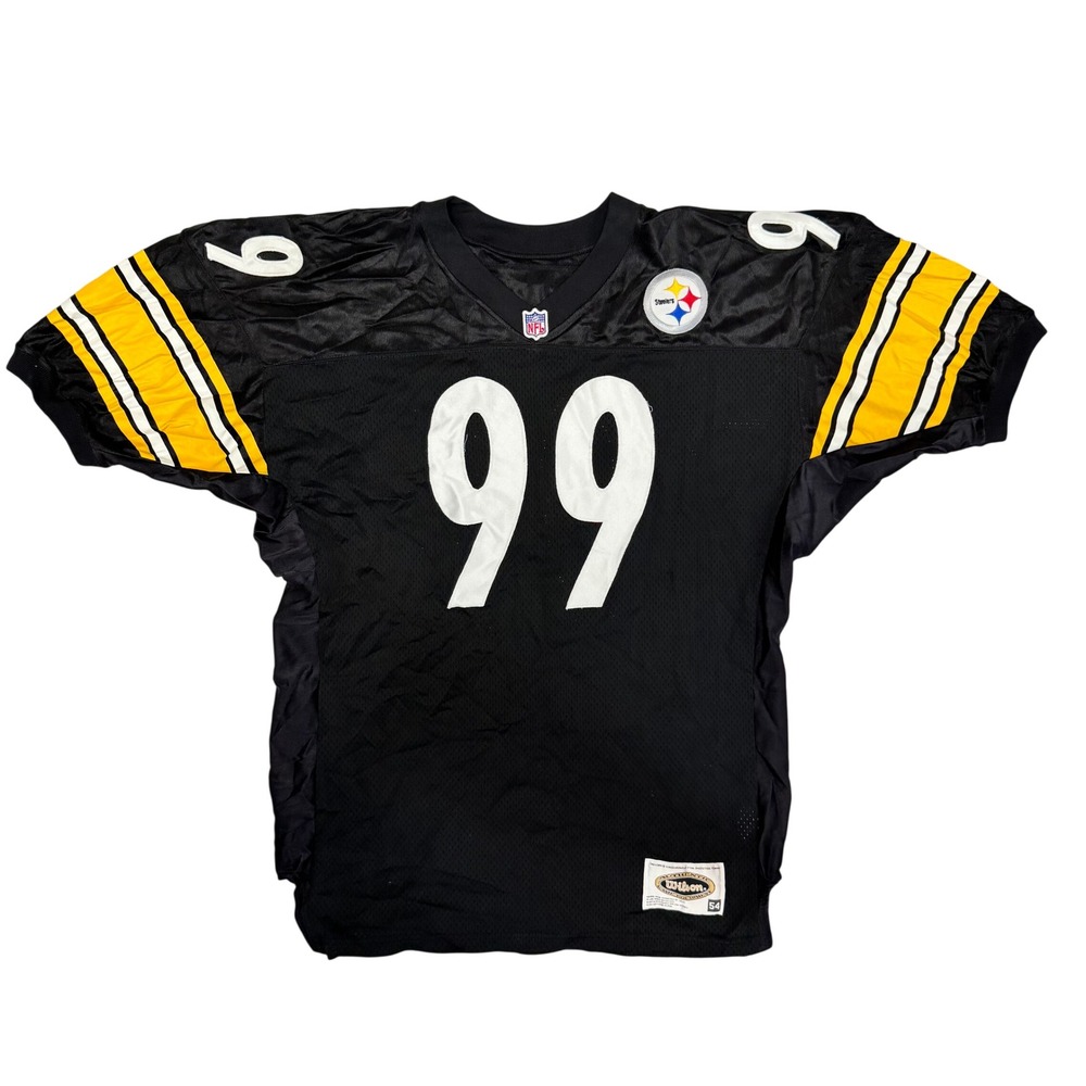 Vintage Wilson Pittsburgh Steelers Levon Kirkland 99 Jersey Black Stitched 54